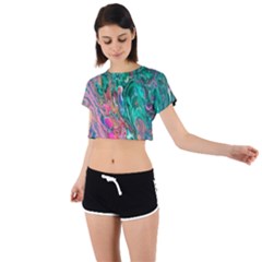Tie Back Short Sleeve Crop T-Shirt 