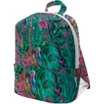 Green Pour Zip Up Backpack