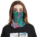 Green Pour Face Covering Bandana (Two Sides)