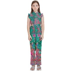 Kids  Sleeveless Ruffle Edge Band Collar Chiffon One Piece 