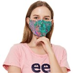 Green Pour Fitted Cloth Face Mask (Adult)