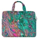 Green Pour MacBook Pro 13  Double Pocket Laptop Bag