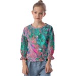 Green Pour Kids  Cuff Sleeve Top