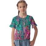 Green Pour Kids  Cuff Sleeve Scrunch Bottom T-Shirt
