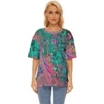 Green Pour Oversized Basic T-Shirt
