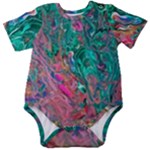 Green Pour Baby Short Sleeve Bodysuit