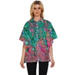 Green Pour Women s Batwing Button Up Shirt