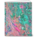Green Pour 7  x 9  Hardcover Notebook
