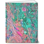 Green Pour 7  x 9  Softcover Notebook