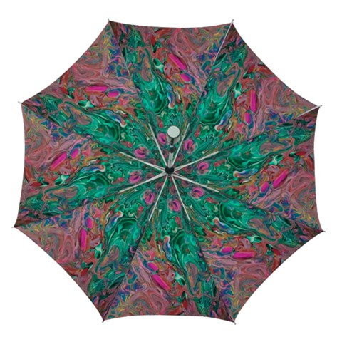 Green Pour Automatic Folding Umbrella with Case (Medium) from ArtsNow.com