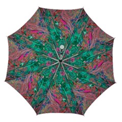 Green Pour Automatic Folding Umbrella with Case (Medium) from ArtsNow.com