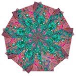 Green Pour Automatic Folding Umbrella with Case (Medium)