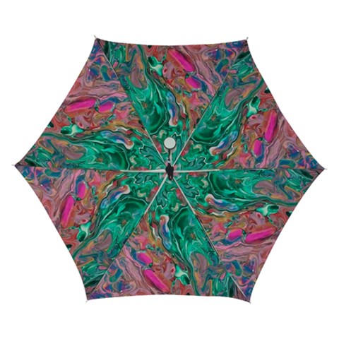 Green Pour Automatic Folding Umbrella with Case (Small) from ArtsNow.com