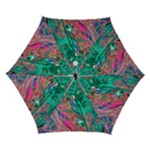 Green Pour Automatic Folding Umbrella with Case (Small)