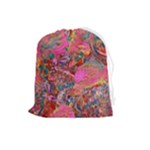 Collage  Drawstring Pouch (Large)
