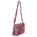 Collage  Shoulder Bag with Back Zipper