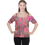 Collage  Cutout Shoulder T-Shirt