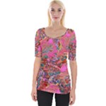 Collage  Wide Neckline T-Shirt