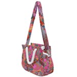 Collage  Rope Handles Shoulder Strap Bag