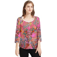 Chiffon Quarter Sleeve Blouse 