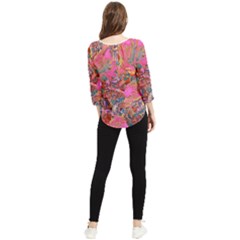 Chiffon Quarter Sleeve Blouse 