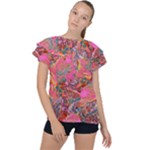 Collage  Ruffle Collar Chiffon Blouse