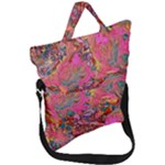 Collage  Fold Over Handle Tote Bag