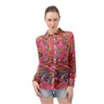 Collage  Long Sleeve Chiffon Shirt