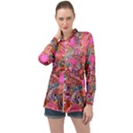 Collage  Long Sleeve Satin Shirt
