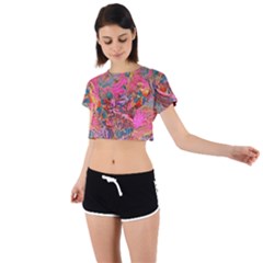 Tie Back Short Sleeve Crop T-Shirt 