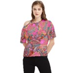 Collage  One Shoulder Cut Out T-Shirt