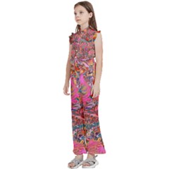 Kids  Sleeveless Ruffle Edge Band Collar Chiffon One Piece 