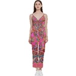 Collage  V-Neck Camisole Jumpsuit