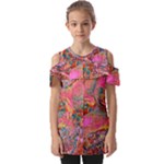 Collage  Fold Over Open Sleeve Top