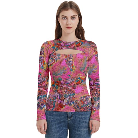 Collage  Women s Cut Out Long Sleeve T