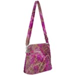 Pink blend Zipper Messenger Bag