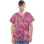 Pink blend Men s V-Neck Scrub Top