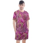 Pink blend Men s Mesh T-Shirt and Shorts Set