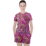 Pink blend Women s T-Shirt and Shorts Set