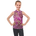 Pink blend Kids  Sleeveless Polo T-Shirt