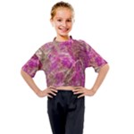 Pink blend Kids Mock Neck T-Shirt