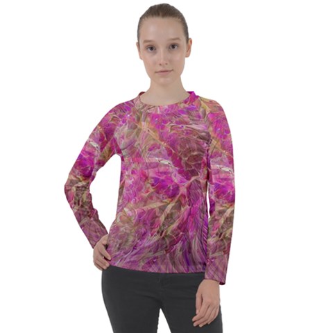 Pink blend Women s Long Sleeve Raglan T