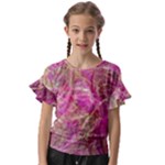 Pink blend Kids  Cut Out Flutter Sleeves