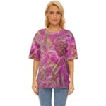 Pink blend Oversized Basic T-Shirt
