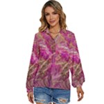 Pink blend Women s Long Sleeve Button Up Shirt