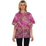 Pink blend Women s Batwing Button Up Shirt