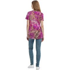 Women s Zip Front V-Neck Short Sleeve Casual Top Pocket Shirt 