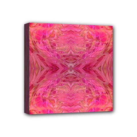 Pink Pour  Mini Canvas 4  x 4  (Stretched) from ArtsNow.com