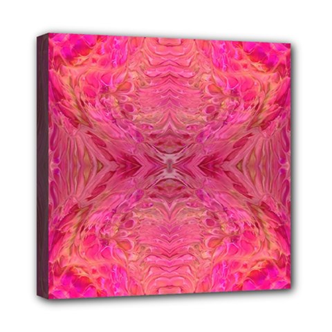 Pink Pour  Mini Canvas 8  x 8  (Stretched) from ArtsNow.com