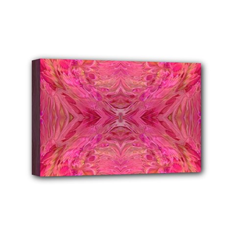 Pink Pour  Mini Canvas 6  x 4  (Stretched) from ArtsNow.com